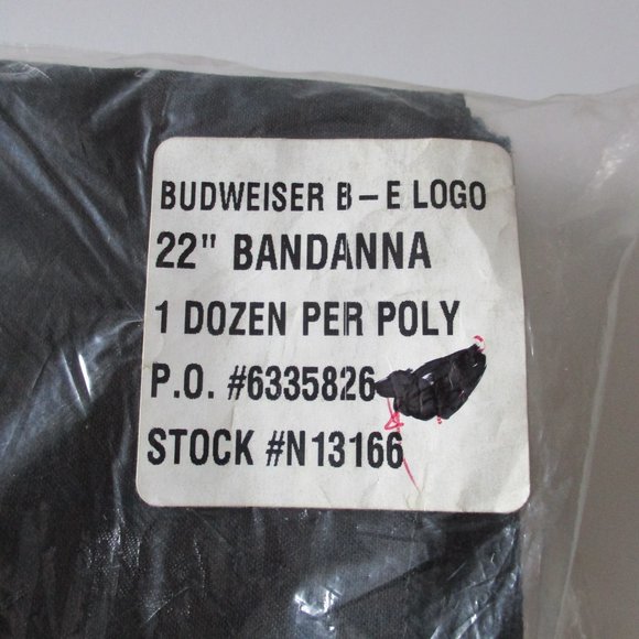 Lot of 28 NEW Budweiser Extra Black Bandanas - Picture 4 of 6